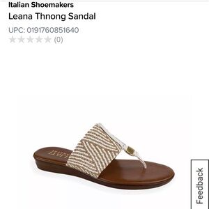 Italian Shoemakers Brown and Cream Leana Sandal